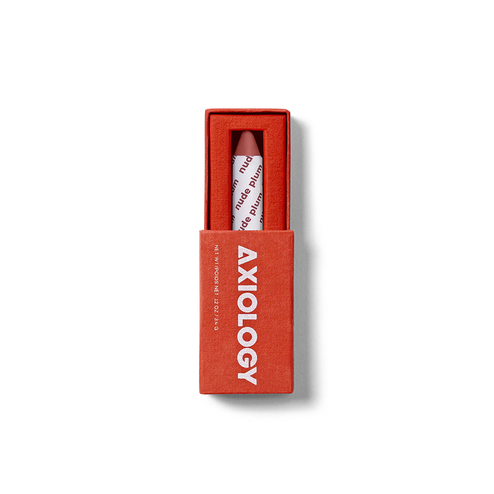 axiology multi-use vegan balmie lipstick - NUDE PLUM - Soft, muted rose with a hint of plum