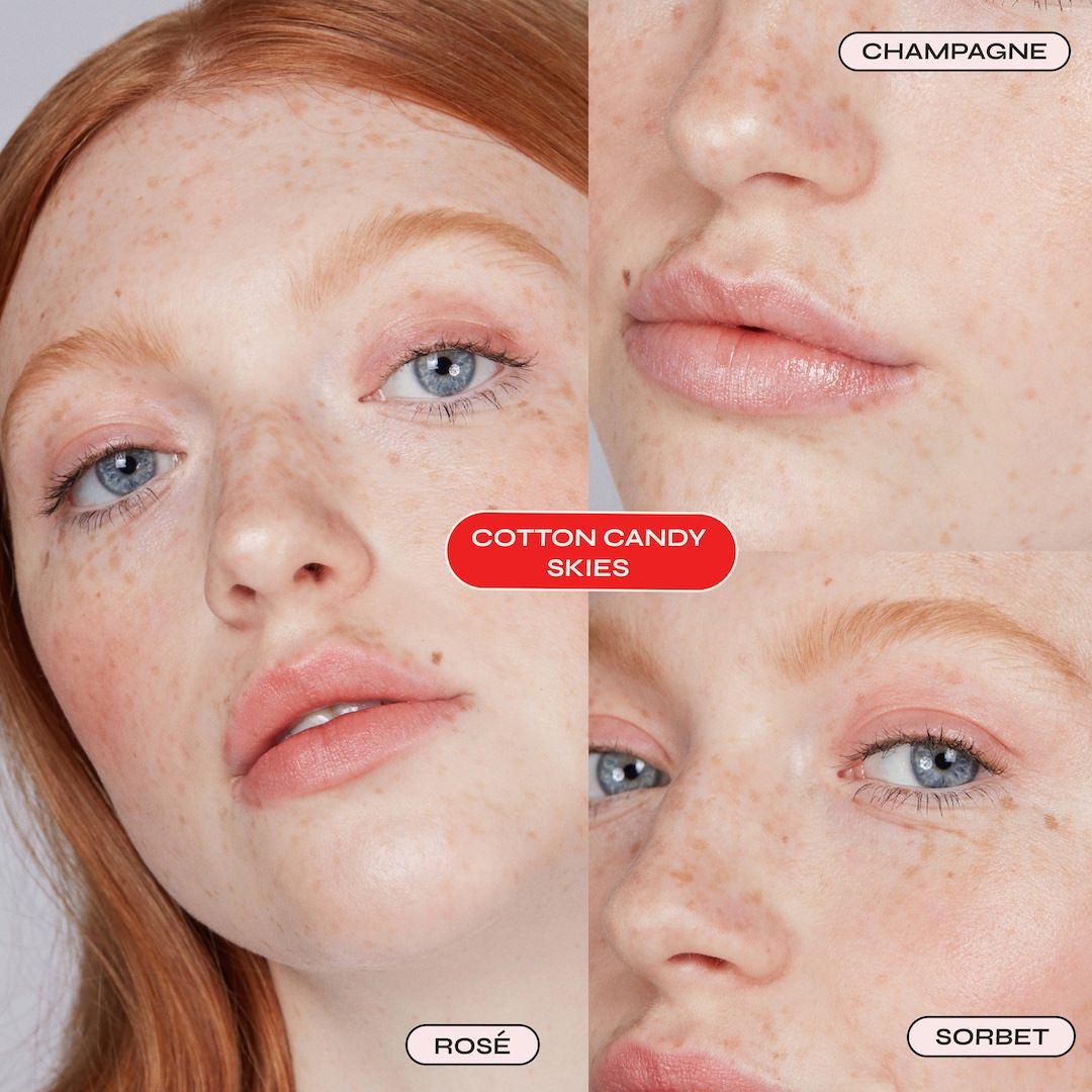 COTTON CANDY SKIES: Champagne, Sorbet, Rosé  - Soft, rosy nudes to lighten the mood