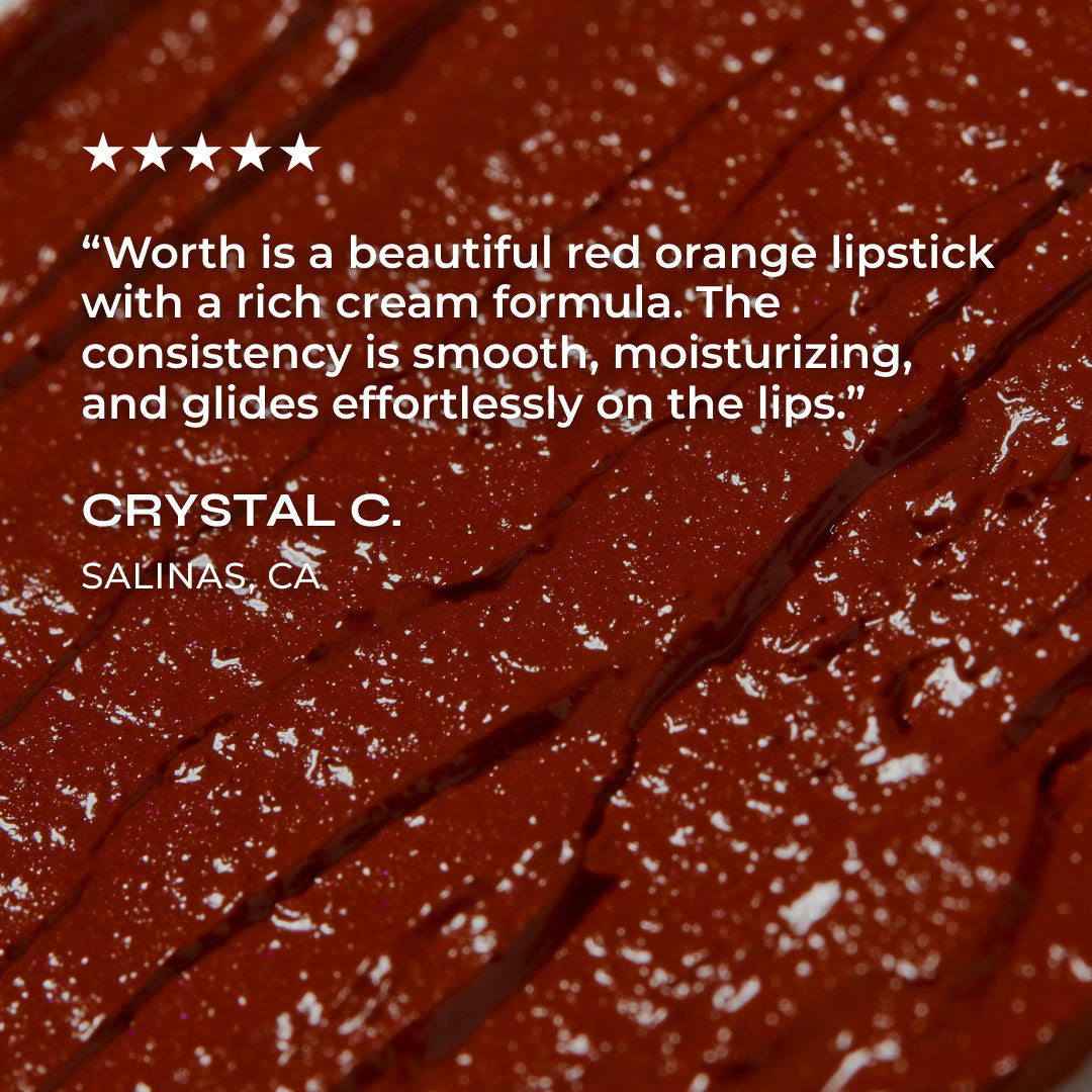 WORTH - Flaming red-orange with a surprising pink twist