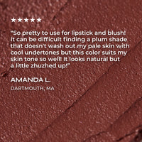 Thumbnail for axiology multi-use vegan balmie lipstick - NUDE PLUM - Soft, muted rose with a hint of plum